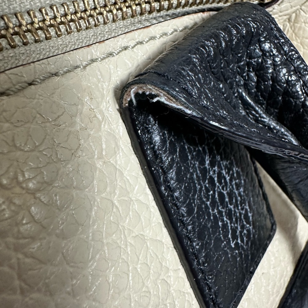 kate spade Cream and Black Pebbled Leather Crossbody with Matching Wallet - Picture 9 of 13